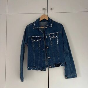 Embellished Blue Denim Jacket